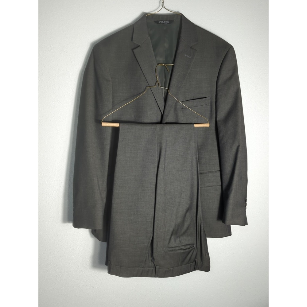 Jos. A. Bank Traveler Mens wool‎ Suit Charcoal Grey 2 Button Blazer Trousers Set